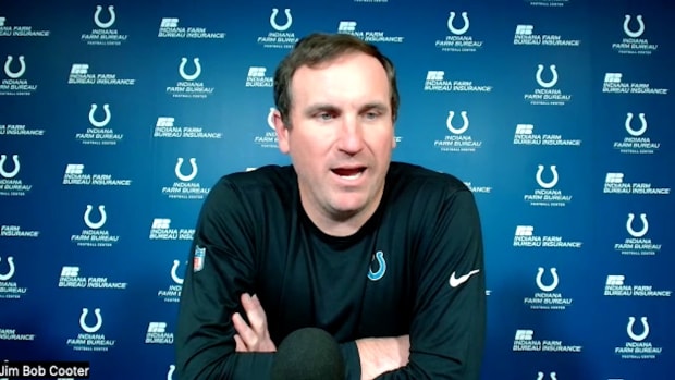 Jim Bob Cooter on Gardner Minshew Turnovers